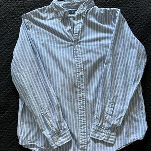 Ralph Lauren Light Blue Striped Button Down Shirt